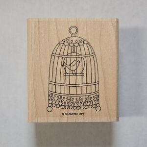 Stampin' Up! Wooden Bird Cage Stamp (Excellent Condition!)